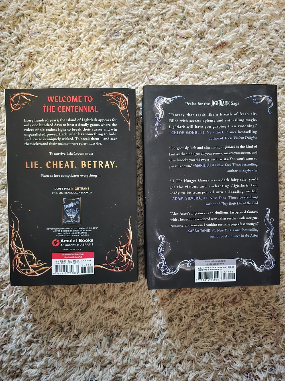 Alex Aster Lightlark & Nightbane Hardcover Set - Black, Gold, Red, Blue Covers - Picture 2 of 2